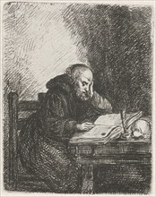 Reading monk, David van der Kellen II, 1814-1859
