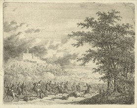 Rider Battle at Fort KÃ¶nigstein, Gerardus Emaus de Micault, Ernst Willem Jan Bagelaar, 1813 - 1863