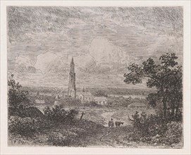 View of Rhenen (?), The Netherlands, Johannes Pieter van Wisselingh, 1830 - 1878