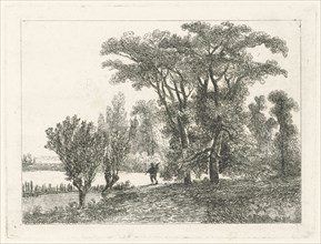 Hunter at a forest edge, Hermanus Jan Hendrik van Rijkelijkhuysen, 1864
