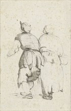 Pair seen from the back, Cornelis Adrianus van Hoogstraten, 1757-1824