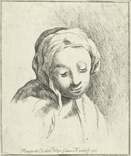 Bust of a woman, with headscarf, Margaretha Elisabeth Konsé-Philips, 1766