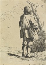 Standing man seen from the back, Monogrammist PG 17th century, 1641