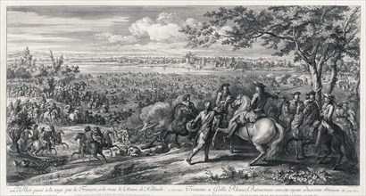The French armies crossing the Rhine at Lobith, 1672, Charles Louis Simonneau, Adam Frans van der