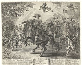 Allegory Frederick Henry after the conquest of Den Bosch, Wesel and Grol, 1629-1630, Crispijn van