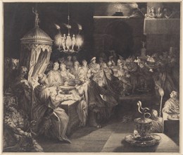 Feast of Belshazzar, Jan Harmensz. Muller, 1596 - 1600