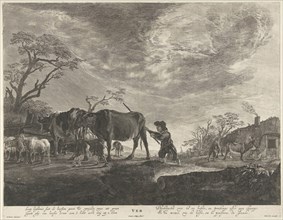 A landscape: the spring season, Pieter Nolpe, Frederik de Wit, 1640 - 1706