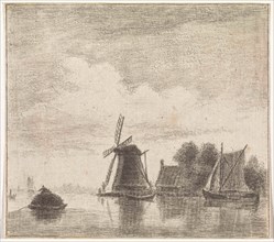 Mill on the water, print maker: Hendrik Spilman, 1742 - 1784