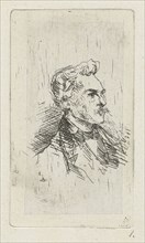 Portrait of artist Frederik Hendrik Weissenbruch, Bernardus Johannes Blommers, 1855 - 1914