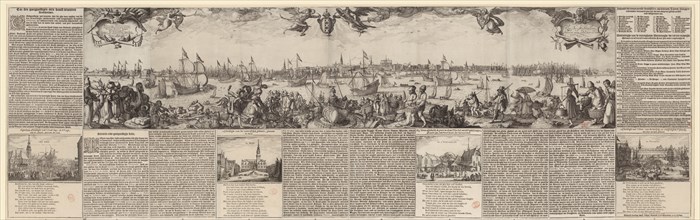 Profile of Amsterdam, 1611, The Netherlands, Claes Jansz. Visscher (II), 1611