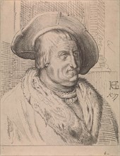 Portrait of an old man with hat, Anonymous, Claes Jansz. Visscher II, 1597