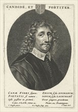 Portrait of Willem de Swaen, priest in Gouda, The Netherlands, print maker: Reinier van Persijn