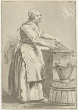 Fish cleaning woman, Hermanus Fock, 1781-1822