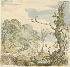 Landscape with trees, Esaias van de Velde, 1616 - before 1619