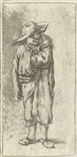 Standing farmer with hand and arm into his cloak, Jurriaan Cootwijck, Adriaen van Ostade, 1724-1798