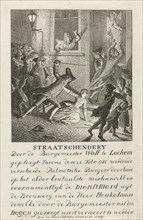 Mayor Wolf Lochem falls Patriot citizens, 1785, attributed to Joannes Hulstkamp, 1785