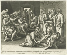 Foot Washing of Peter, Adriaen Collaert, 1598 - 1618