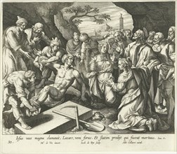 Raising of Lazarus, Jacques de Bie, Adriaen Collaert, 1598 - 1618