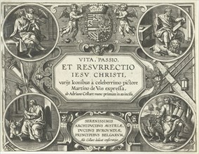 Title print Vita, et passio Resurrectio Jesu Christi, Adriaen Collaert, 1598 - 1618