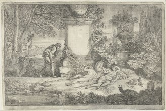 Sleeping shepherdesses, Adriaen van der Kabel, 1648 - 1705