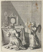 Confession for vanity and pride, print maker: Pieter Nolpe, 1640
