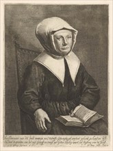 Portrait of Mary the religious teacher, print maker: Hendrik Bary, Jan van Gotingh, 1658