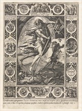 The Resurrection of Christ, print maker: Hendrick Goltzius, Philips Galle possibly, 1578