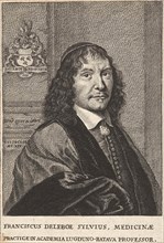 Portrait of Franciscus de le BoÃ« Sylvius, Cornelis van Dalen II, print maker: Anonymous, 1659 and