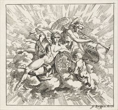 Allegorical composition by Felix Meritis, Jacques Kuyper, 1784