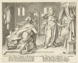 Lucia raises her eyes, Zacharias Dolendo, Jacob de Gheyn (II), Claes Jansz. Visscher (II), after