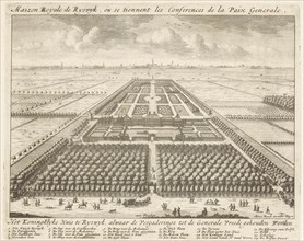 View of the gardens at the House to Nieu Burch in Rijswijk, 1697, Anonymous, Anna Beeck, Staten van