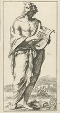 Personification of music, Arnold Houbraken, 1710 - 1719