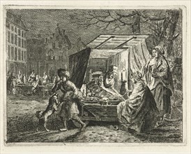 Oliebollenkraam, donut stall, Christiaan Meijer, 1803-1808