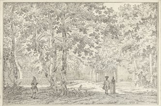 Hikers in a park in Zeist, Johannes de Bosch, in or after 1781