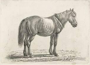 Single horse right, Johannes Mock, 1828