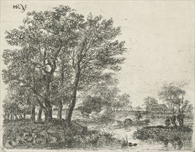 Fishermen in a boat, Hermanus Jan Hendrik van Rijkelijkhuysen, 1823 - 1883