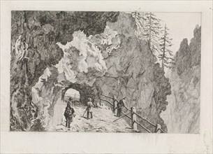 Passage in the rocks, David van der Kellen (III), Marinus van Raden, 1837 - 1885