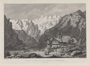 View of the Col du Géant, Chamonix-Mont-Blanc, France