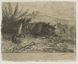 Lying sheepdog, Henry van Ingen, 1864
