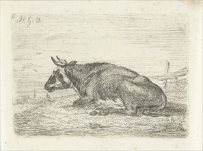 Lying cow, Jacobus Cornelis Gaal, Pieter Gaal, 1851