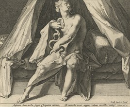 Death of Cleopatra, Jan Harmensz. Muller, 1590 - 1594