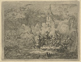 Conquest of a village, Gerardus Emaus de Micault, 1813 - 1863