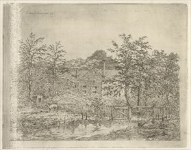 Landscape with deer, Gerardus Emaus de Micault, 1856