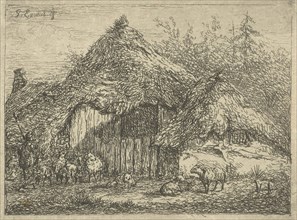 Shepherd in sod, Gerardus Emaus de Micault, 1813 - 1863