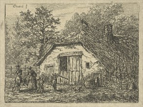 Family with sod, Gerardus Emaus de Micault, 1813 - 1863