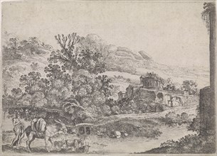 Landscape and donkey, Moyses van Wtenbrouck, Abraham van Waesberge (I), c. 1620 - c. 1626
