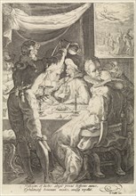 The evening, Jan Saenredam, Cornelius Schonaeus, Gerard Valck, 1670 - 1726