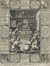 Education of children, Hendrick Goltzius, 1578