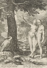 Adam and Eve before the Tree of Knowledge of Good and Evil, print maker: Jan Saenredam, Abraham