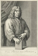 Portrait of Peter van Staveren, print maker: Johannes Willemsz. Munnickhuysen, Willem van Mieris,
